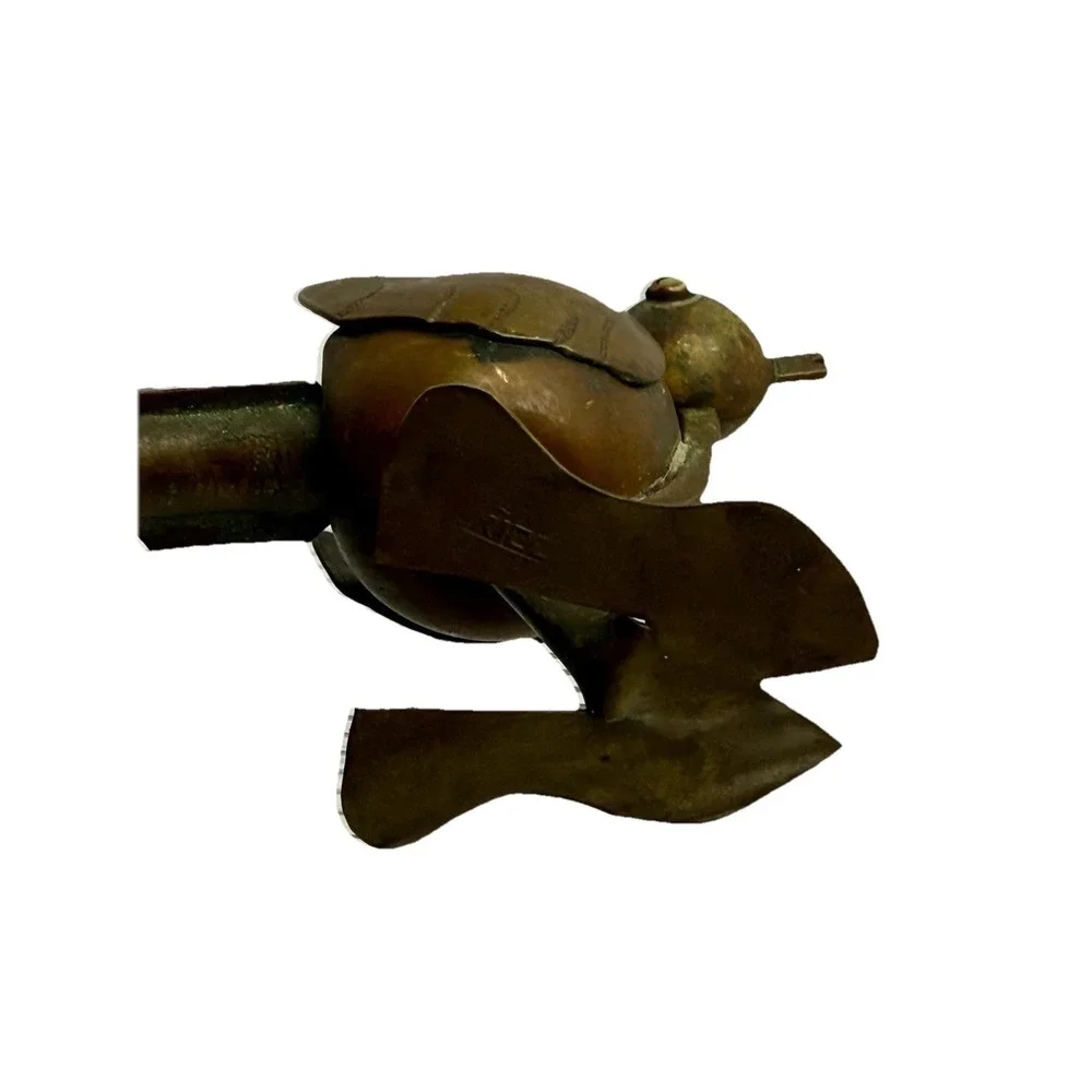 Vintage Mid-Century Brass Bird Ashtray 1950's Atomic Smoking Table Decor